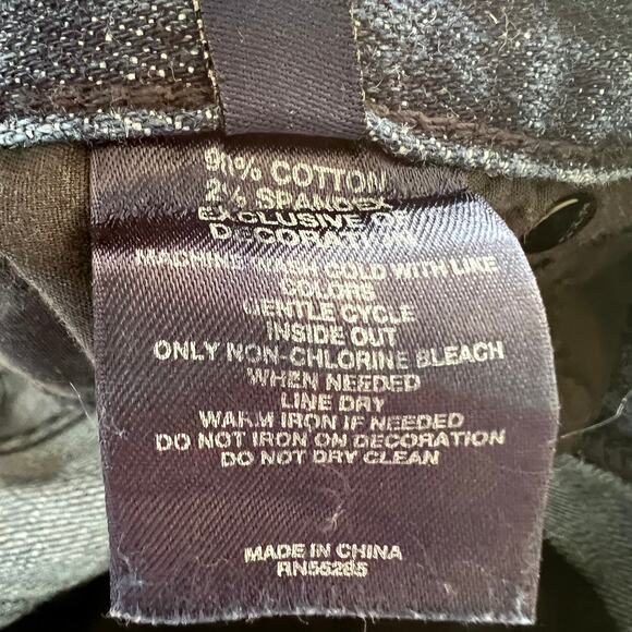 Express (6) Stella Bootcut Jeans (30x29) Shirt Dark Wash Low Rise Crystal Stud - Picture 13 of 13